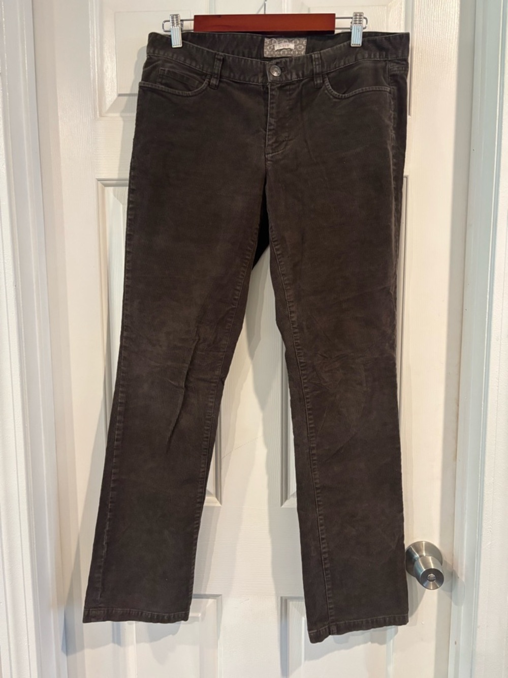 J. Crew Dark Brown Matchstick Corduroy Trousers